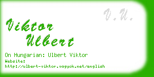 viktor ulbert business card